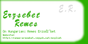 erzsebet remes business card